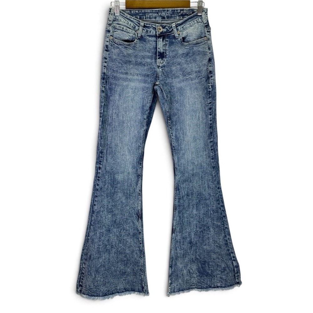 Cowgirl Tuff Co. C. Breeze Acid Wash Bell Bottom Jeans Womens Size 29X35